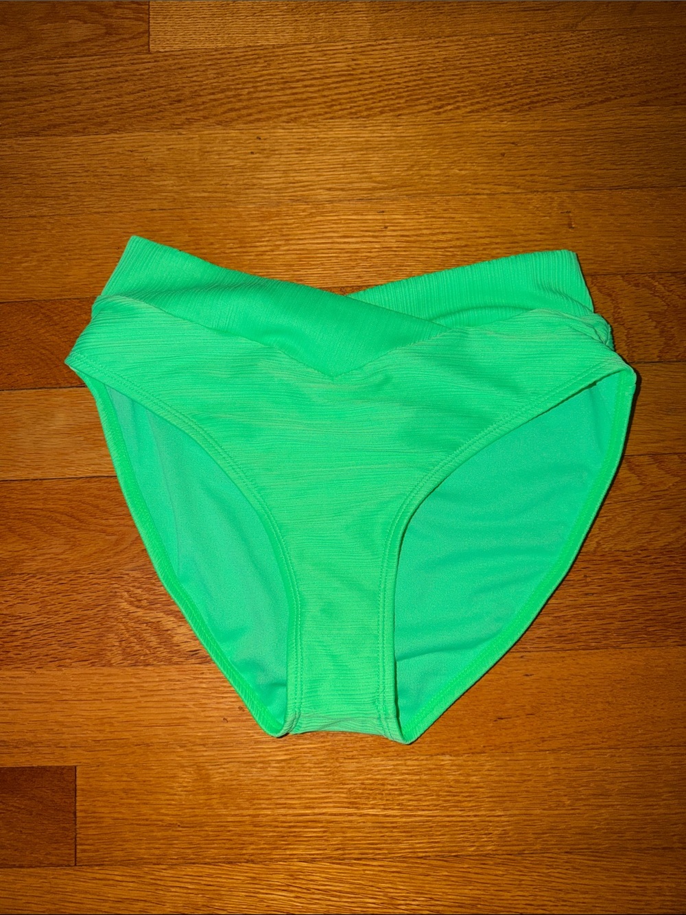 NWOT Salt & cove high rise bikini bottoms small neon green